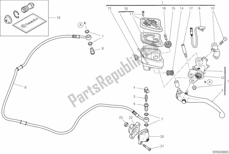 Wszystkie części do Sterowanie Sprz? G? Em Ducati Diavel 1260 2020